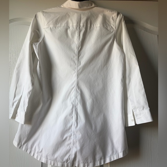 Chico's Classic White Cotton Shirt - Picture 3 of 11